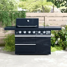 FlexiSpot 6-Burner Outdoor Gas Grill BBQ Island 74,600 BTU Modular Kitchen