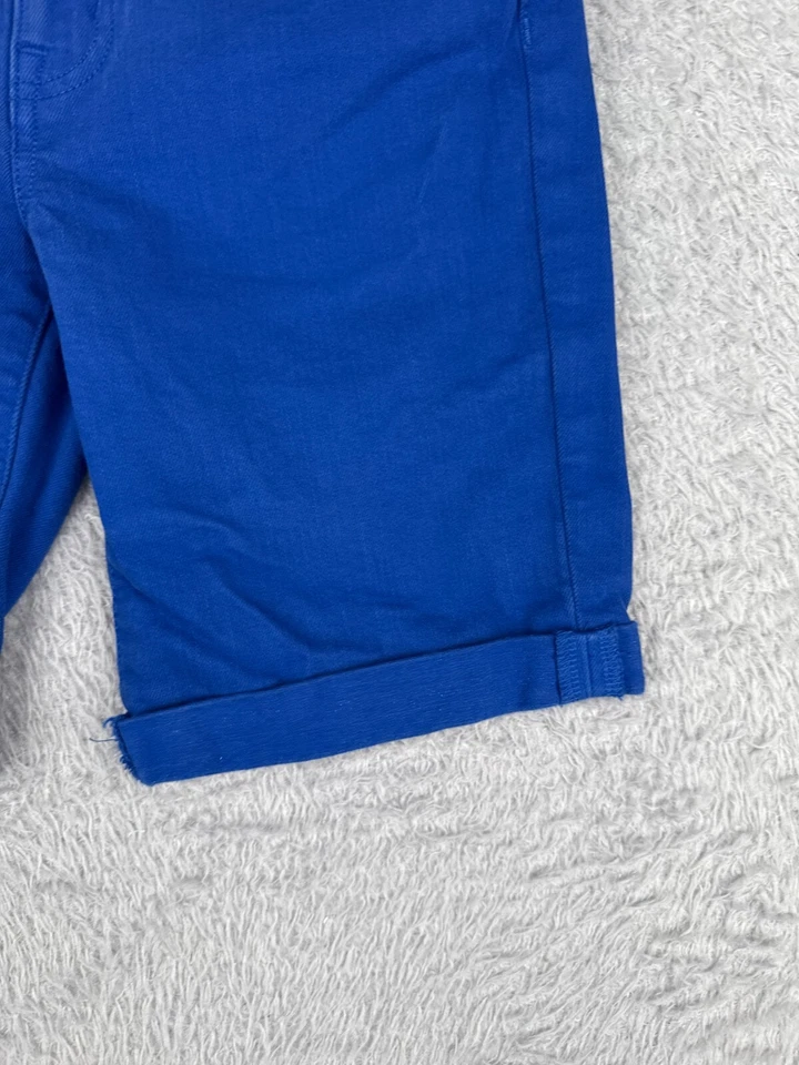 Pantalones Cortos Lauren Ralph Lauren Mujer 4P Azul Denim Negro Etiqueta Dobladillo Enrollado 27x8 Foto 2 de 4