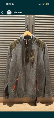 ALPS & METERS MENS ALPINE GUIDE SWEATER 80%WOOLQUARTER ZIP OUTDOOR TOP SIZEXL