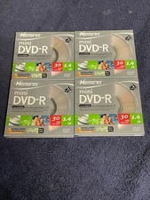 Four Memorex Mini DVD-R 30 Minute 1.4 GB Recordable For DVD Camcorder Free Ship