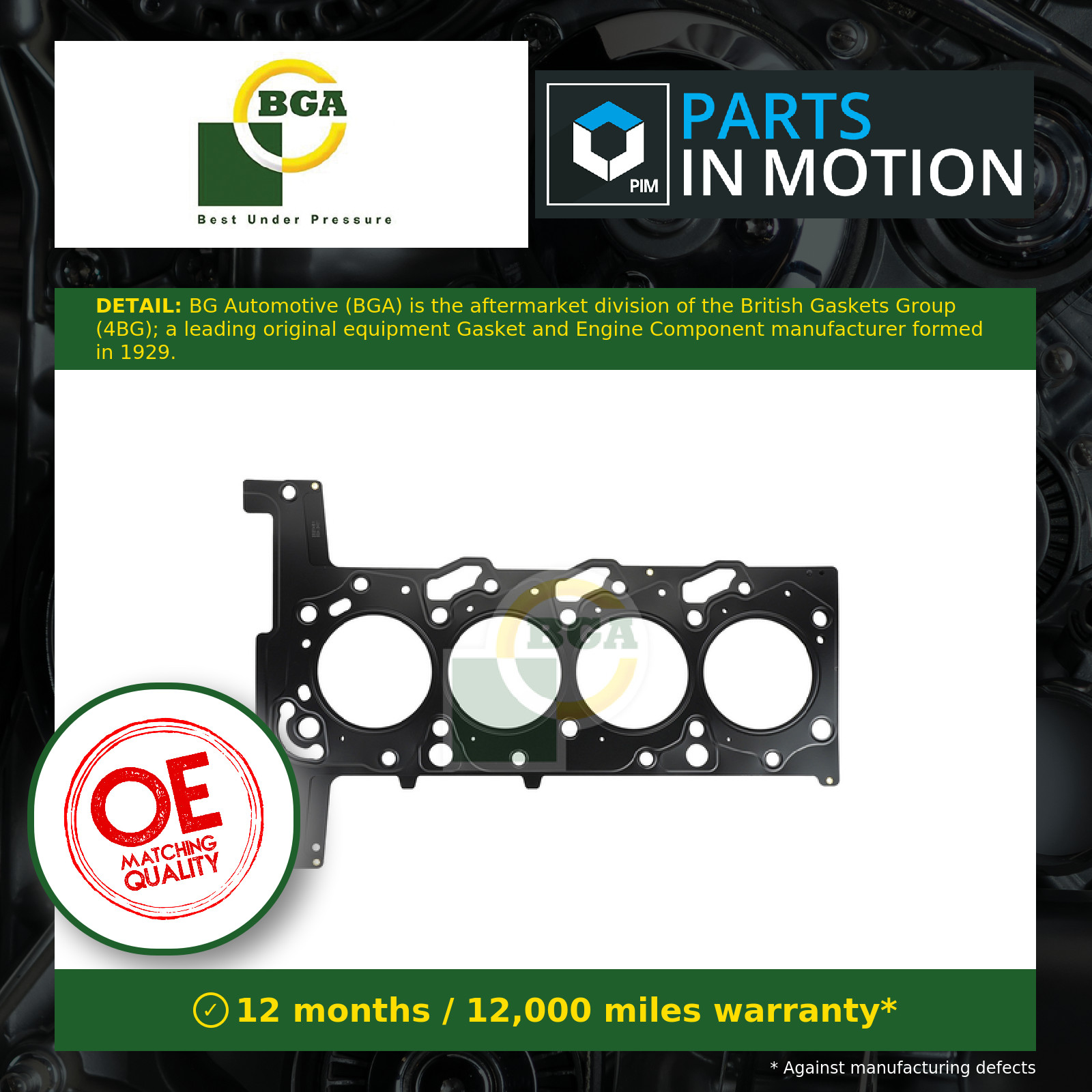Cylinder Head Gasket fits PEUGEOT BOXER 2.2D 2006 on BGA 0209EH Quality New