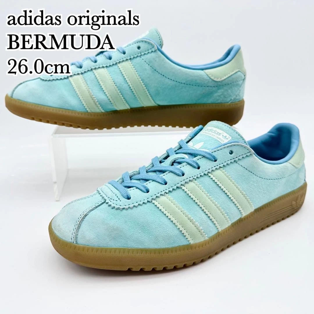 Adidas Originals Bermuda sneakers blu scamosciate come nuove 26 cm usate