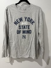 Men's Heather Gray New York Yankees State of Mind Long Sleeve T-Shirt Sz M G