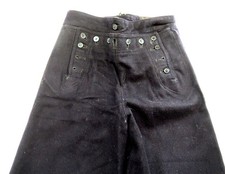 WWII US Navy USN Wool Pants Blue Bell Bottoms 13 Buttons Size 28" x 27" 28x27