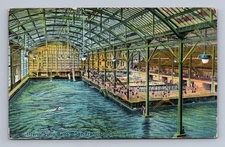 Vintage California SAN FRANCISCO Historic Sutro Baths Interior 1910