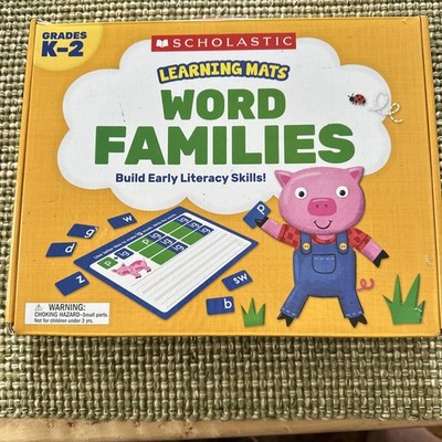 Pre-owned Scholastic Word Families Learning Mats Literacy Skills Teaching K-2