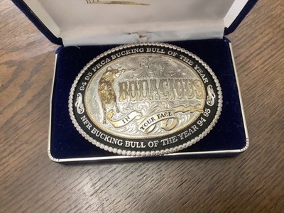 Bodacious  World Champion NFR Bucking Bull of the Year 94 95 Trophy Belt Buckle