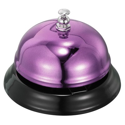 Desk Bell 85mm(3.35'') Dinner Bell for Restaurants Service Purple