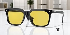 BURBERRY BE4337F 300185 Carnaby Black Yellow 56 mm Men's Sunglasses