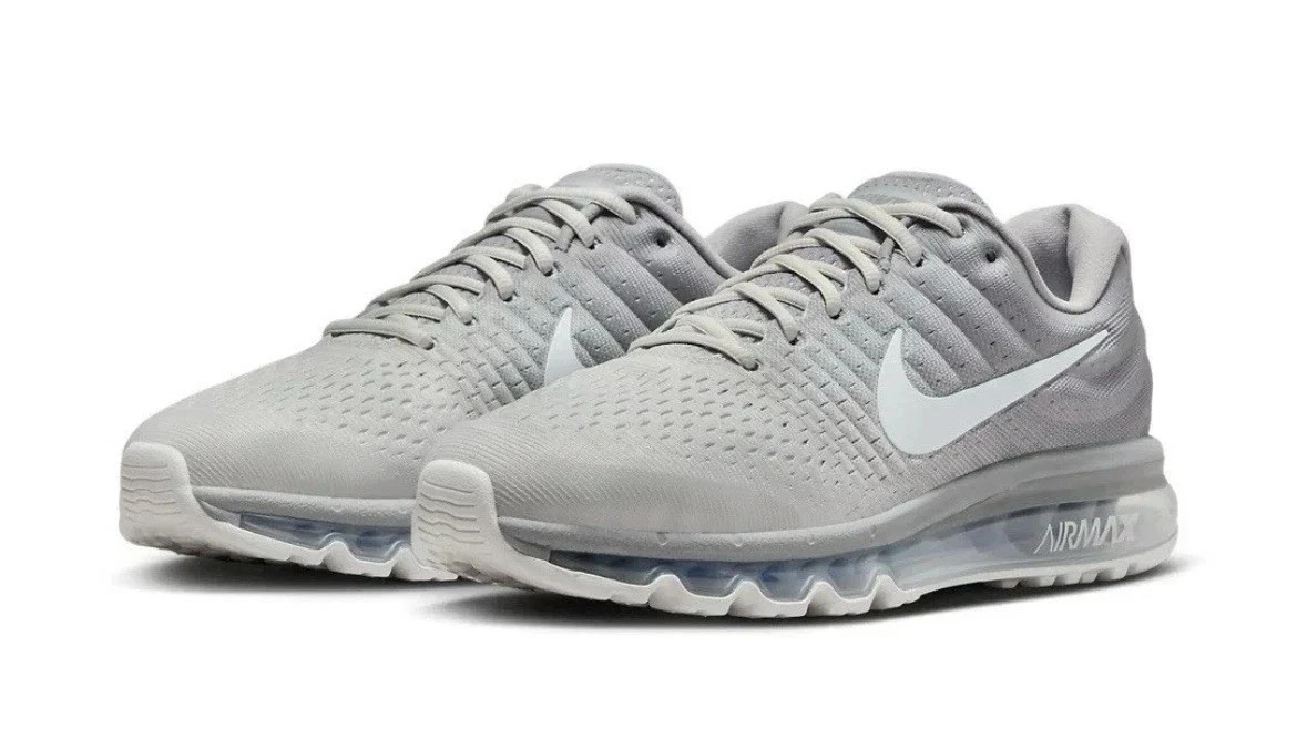 Nike Air Max 2017 Shoes Gray White Light Bone 849559-005 Men's Size 8 NEW