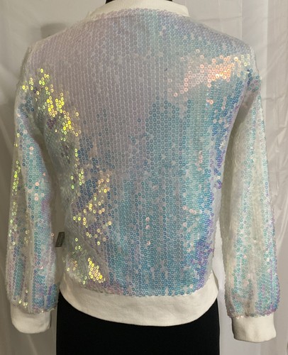 Disney Frozen 2 White Sequin Jacket Girls Size 14/16 XL - Picture 5 of 10