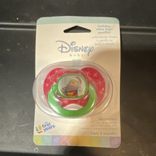 Disney Baby Holiday Ultra Kip Pacifier 0-6M Red/Green Pooh Orthodontic Latex