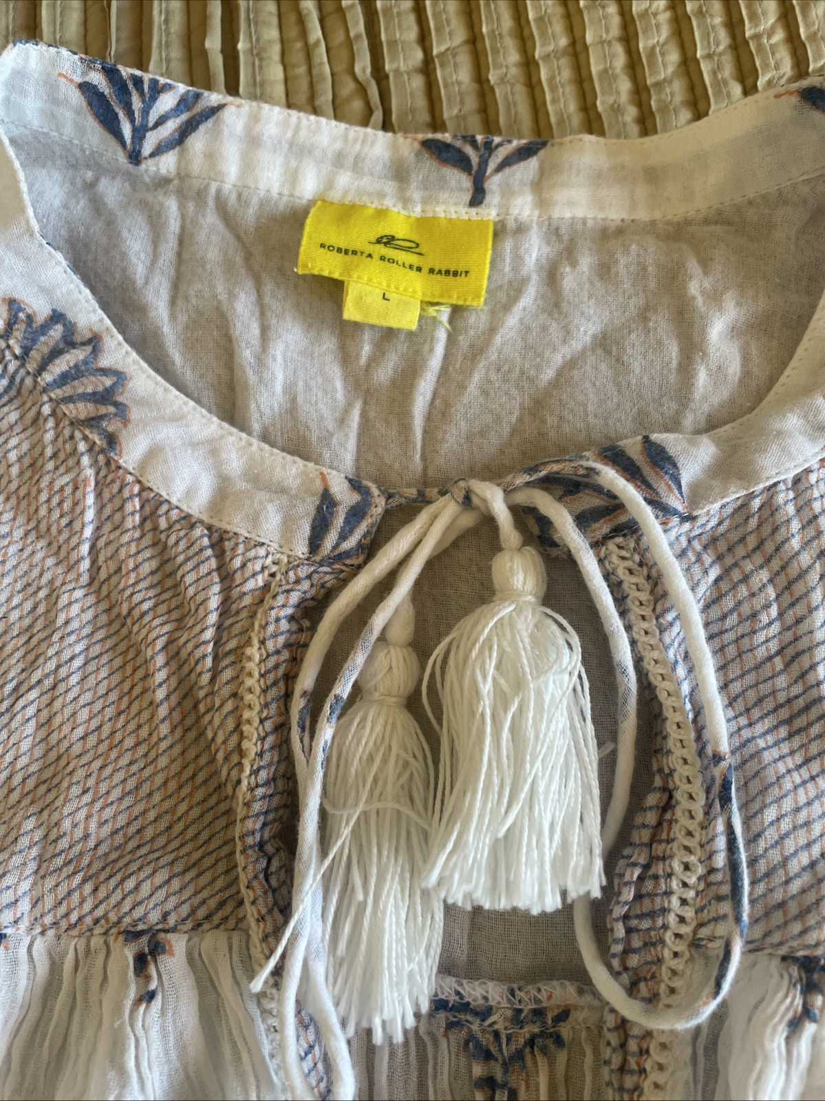 ROBERTA ROLLER RABBIT Boho Peasant Gauze Airy Flo… - image 5