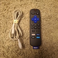 Roku RC-MC1 Voice Remote Pro Rechargeable TV Remote - W Charger - Tested Working