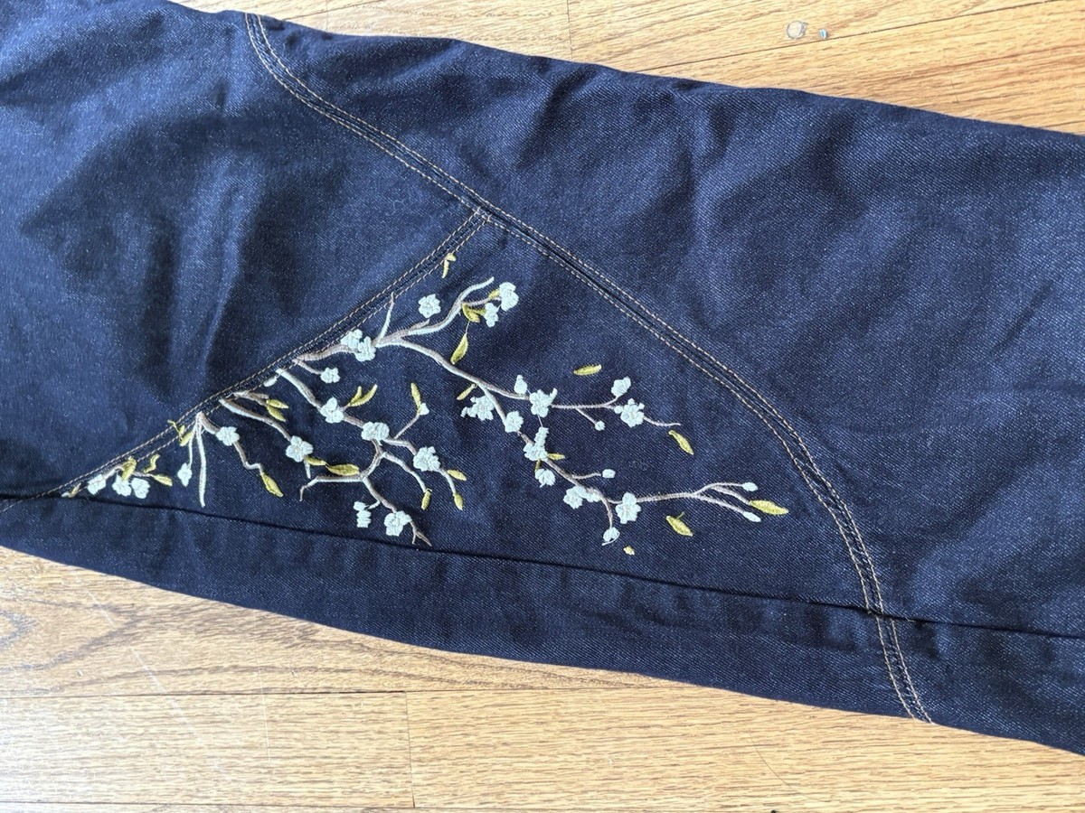 Derschutze “blossom” raw denim jeans size 32 SOLD OUT ON WEBSITE 