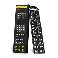 28 Thread Checker, Bolt and Nut Identifier Gauge | Measures #6 to ½ & 1# Black