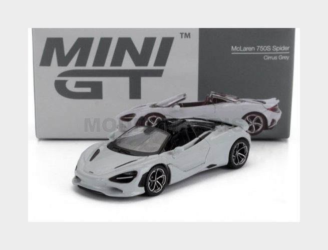 Mini-Gt Mgt00973-L McLaren - 750S Spider 2024 - Cirrus Grey - 1/64