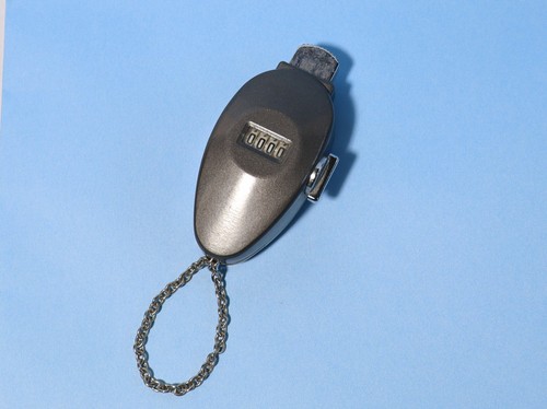 Vintage ENM Metal Clicker Counter Fob STOCK Fat Lambs Calves etc #SLVT