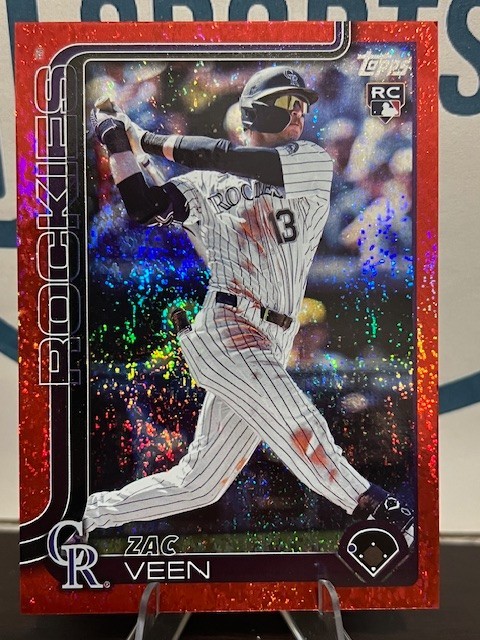 ZAC VEEN 2025 Topps Update Red Holofoil RC 5/5 Rockies #US286