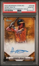 2023 Bowman Sterling - Prospect Autographs Henry Bolte #PA-HB Gold Refractor /50