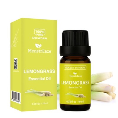 Lemongrass Essential Oil Dropper Bottle for Detox and Muscle Relax, 10ml