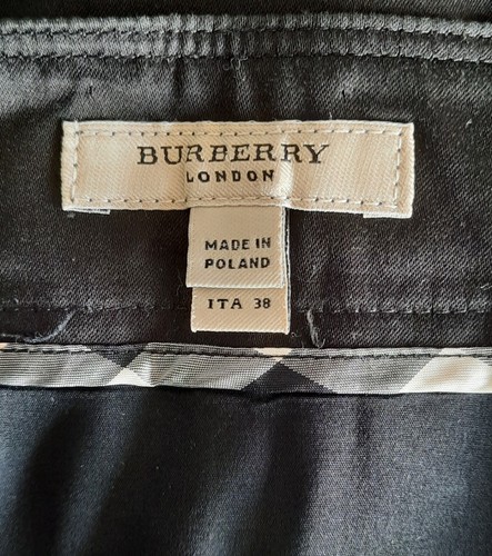 Burberry London Size 6 Black Pencil Skirt Double Kick Slit - Picture 11 of 14