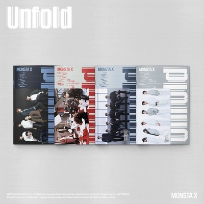 MONSTA X America 1st Album [UNFOLD] 4Ver SET CD+72p Book+P.Card+Sticker+etc+Gift