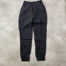 Divided Cargo Jogger Trousers Womens 4 Cotton Tapered Pants, Black