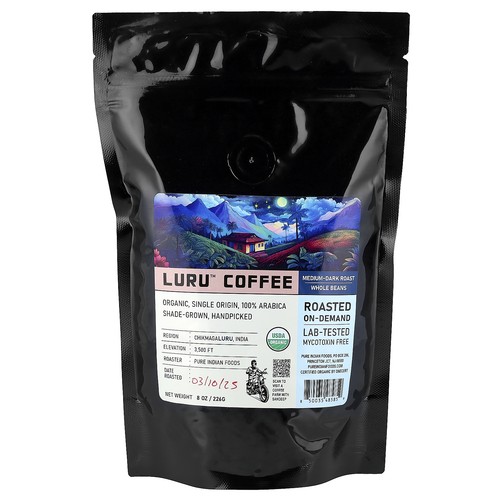Luru™ Coffee, Whole Beans, Medium-Dark Roast, 8 oz (226 g)
