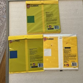 LEGO Classic White, Green, and Blue Baseplates BRAND NEW
