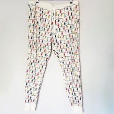 Hanna Andersson Holiday Christmas Long John Pajama Pants Bottoms XXL Bright Bulb