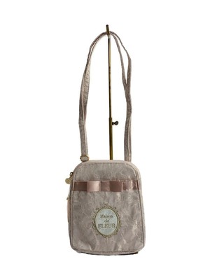 Maison de FLEUR Lace Mini Shoulder Bag Pink Polyester Gebraucht