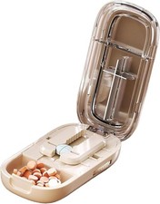 Adjustable Pill Cutter and Splitter for Multiple Pills,Portable 1/2 1/4 Cutter