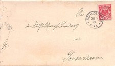 407028) DR Krone Adler Beleg mit K1 Stpl. Schlotheim