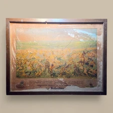 Very Rare CUSTER'S LAST FIGHT Print CHROMOLITHOGRAPH ANNHEUSER BUSCH CIRCA 1896