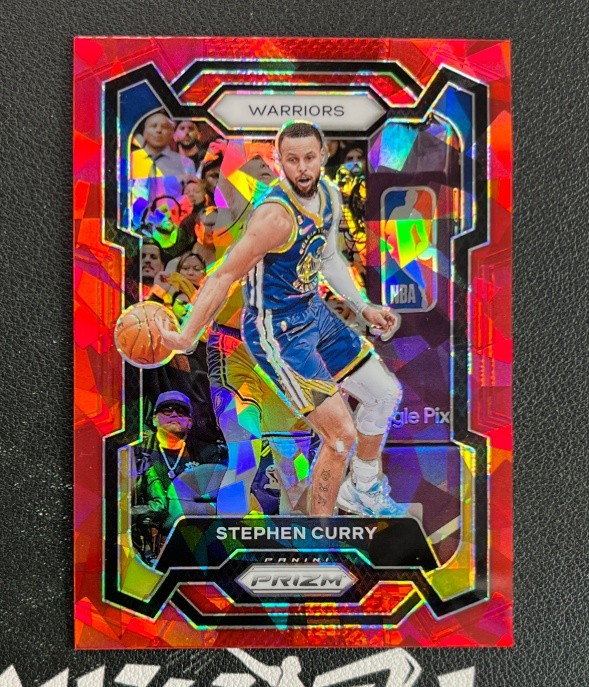 Stephen Curry 2023-24 Panini Prizm Red Cracked Ice Prizm #119