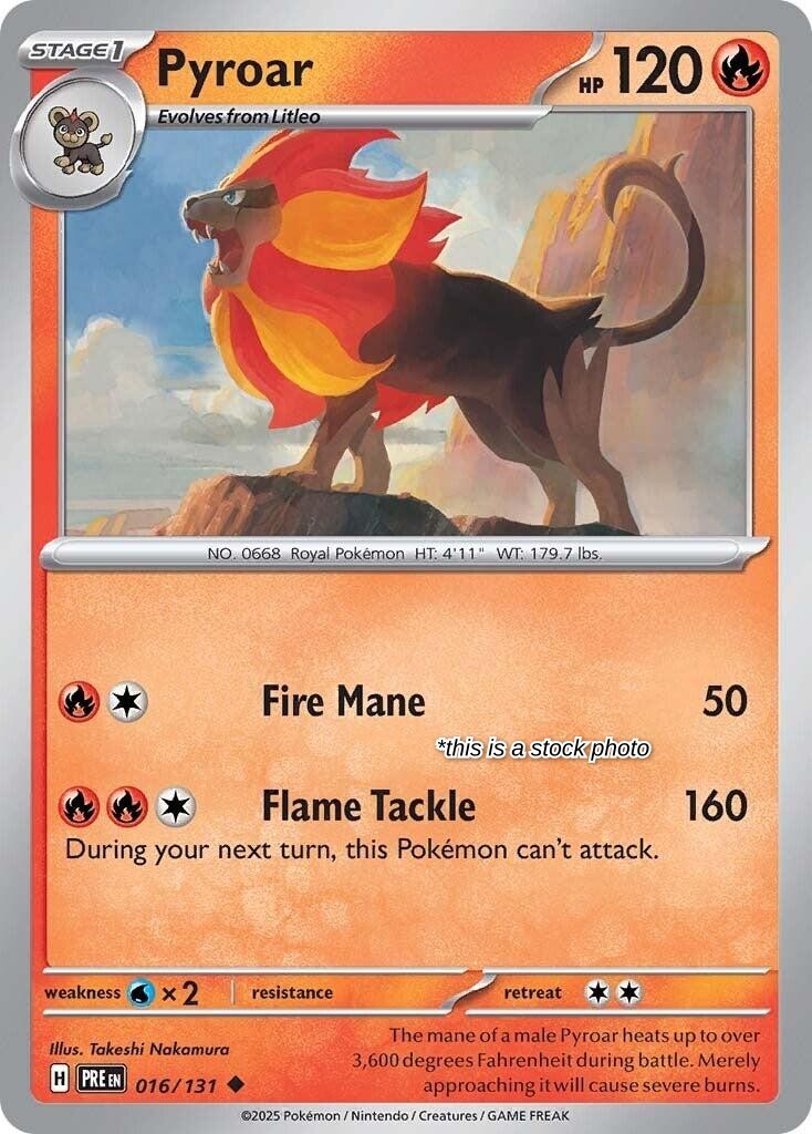 Pyroar Reverse Holofoil [PRE - 016/131]