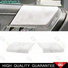 Tira de panel de puerta interior de gamuza blanca para Ford F150 21-2026 cubierta de coche 2 piezas