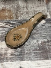 Vintage Spoon Rest Holder Sweet Home Country Kitchen Glazed Stoneware Decor