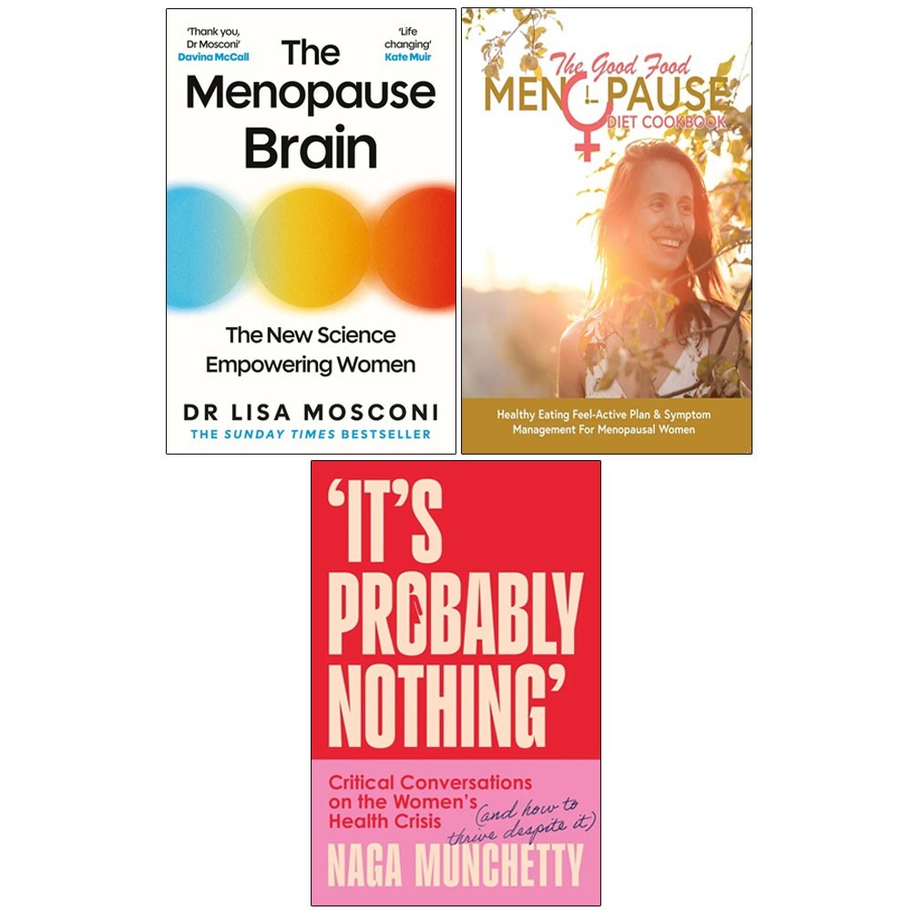 The Menopause Brain,Good Food Menopause Diet,CookProbably Nothing HB 3 Books Set