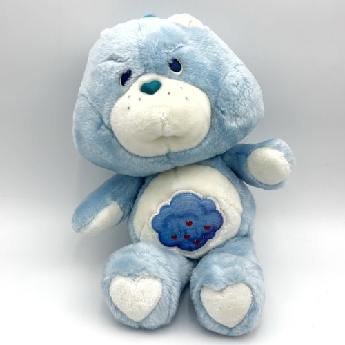 Vintage Care Bears GRUMPY Bear Stofftier Plüsch 13 Zoll Kenner 1983 Storm Cloud Patch
