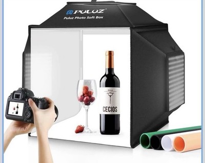 PULUZ Portable Photo Studio Light Box, 16x16 inch Professional Dimmable Shoot...