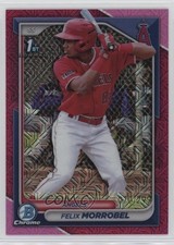 2024 Bowman Chrome Prospects Mega Box Fuchsia Mojo Refractor Felix Morrobel 0s55