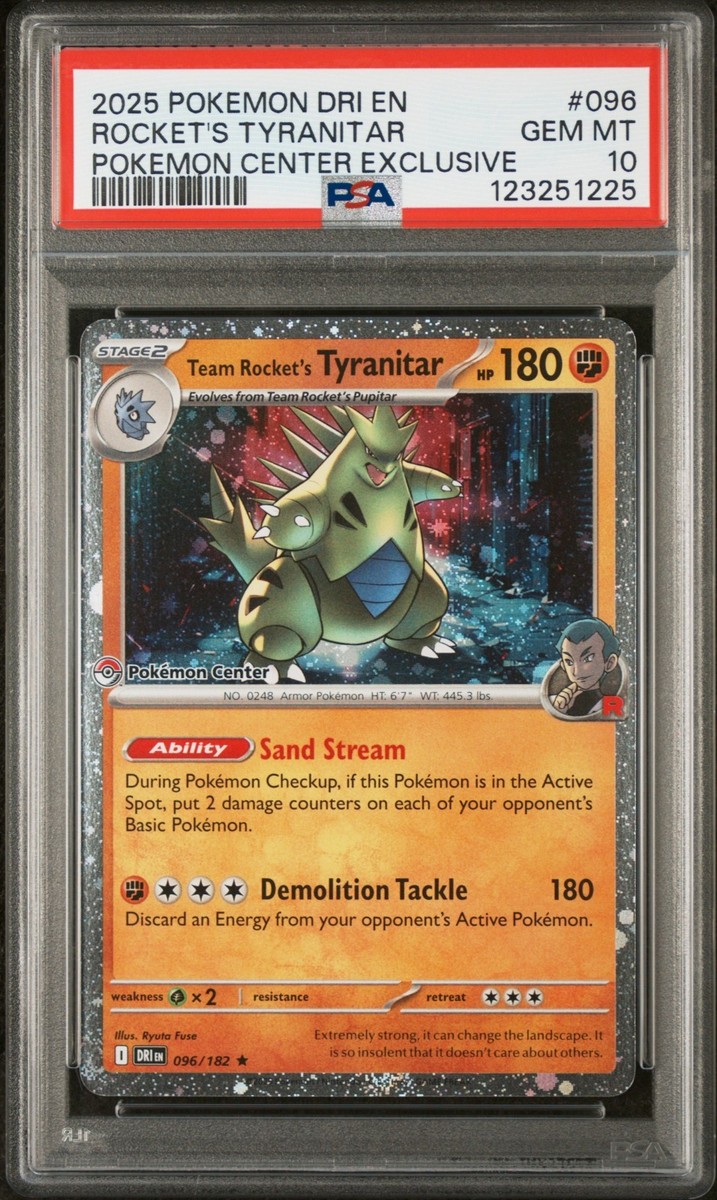 Pokémon Center Promo Destined Rivals PSA 10 Team Rocket Tyranitar