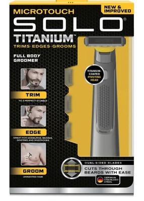 Micro Touch Solo Titanium Grooming Trimmer for Men Black Brand New