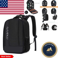 Professional DSLR Camera Backpack with Tripod Holder Adjustable Straps Black