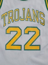 Champion Vintage 80s Trojans Basketball Jersey #22 Men Medium USA HAS STAINS