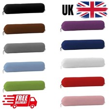 Bolster Pillowcase Solid Colour Long Cylindrical Neck Cushion Cover Washable