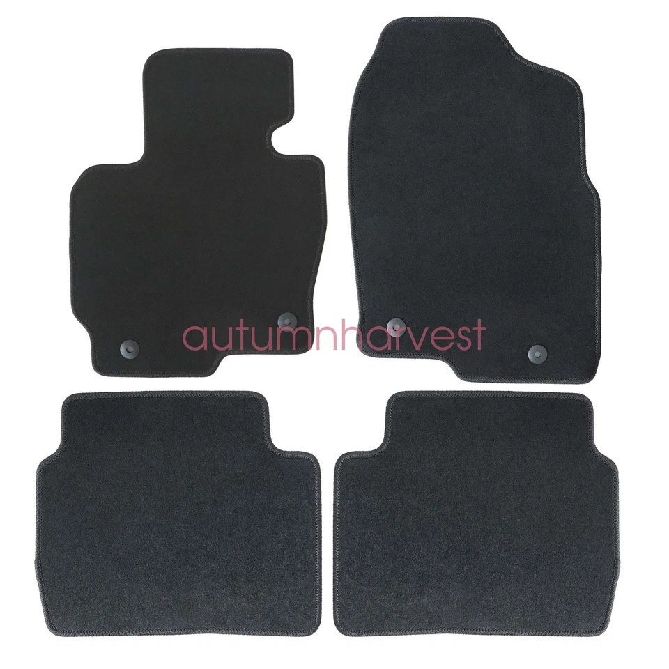 Alfombrillas delanteras y traseras de terciopelo negras 2013 2014 2015 2016 para Mazda CX-5 Foto 4 de 4