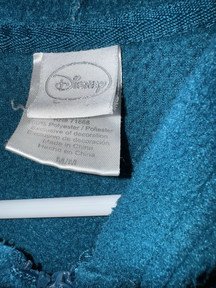 Encantadora sudadera con capucha Disney Tinker Bell niños sudadera con capucha - verde azulado oscuro y rosa talla M Foto 3 de 4